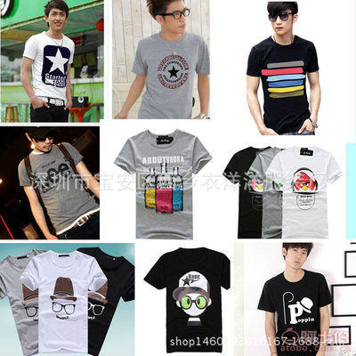 【廠家男裝庫存清倉地?cái)偰惺慷绦銽恤時(shí)尚韓版印花棉質(zhì)男式T恤L199】深圳市寶安區(qū)西鄉(xiāng)衣洋洋服裝廠 - 產(chǎn)品庫